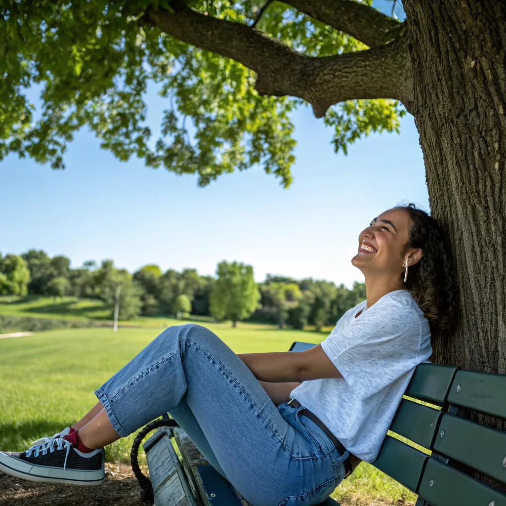 Olivia Thompson enjoying her time